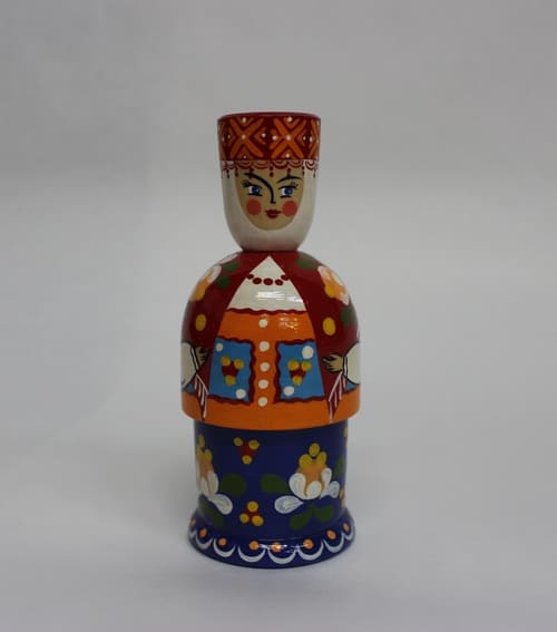 С 171 НХП. Солонка. Онежская роспись