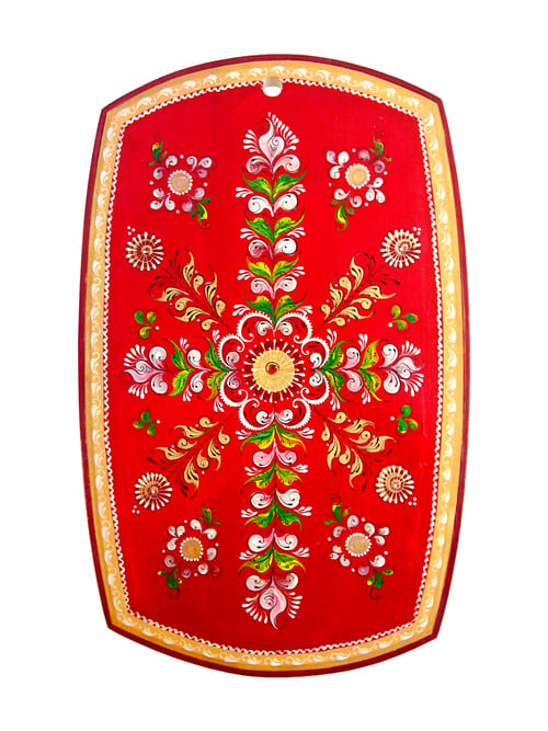С 1014 НХП. Доска. Шенкурская красная роспись